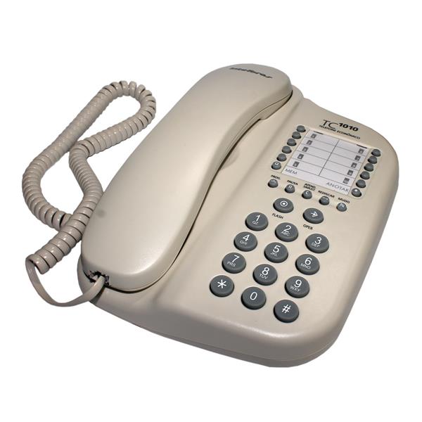 Telefone com Fio e Bloqueador Intelbras TC-1010 Perola 19268 19268
