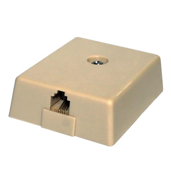 Tomada Face Simples com 1 Entrada RJ-11 1557 1557