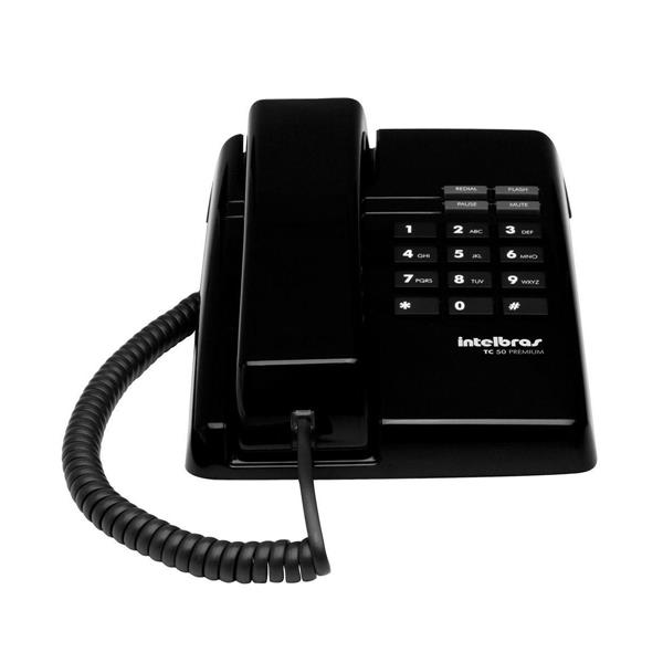 Telefone com Fio Intelbras TC-50 Premium Preto 29919 29919