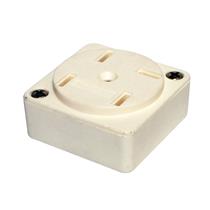 Tomada para Telefone Fêmea Padrão 1 Entrada Frontal Bege 28128 28128