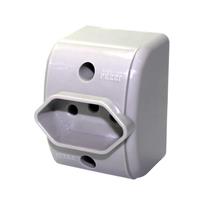 Tomada Retangular (2P+T) 10A 250V Cinza Pezzi 146-3 30444 30444