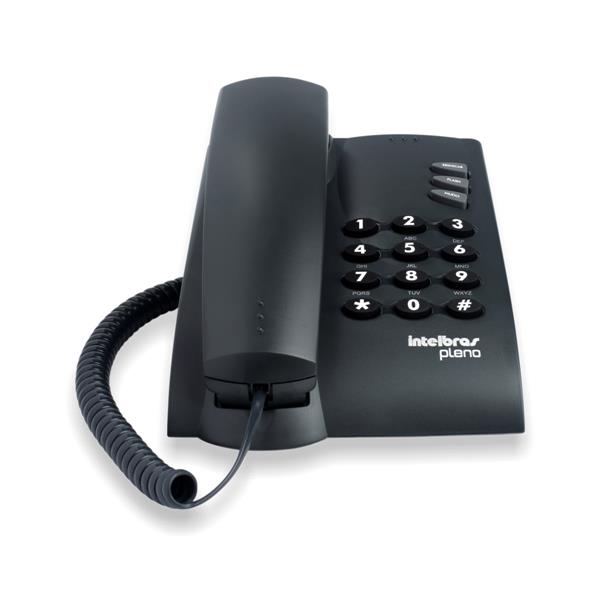 Telefone com Fio Intelbras Pleno Preto 25631 25631