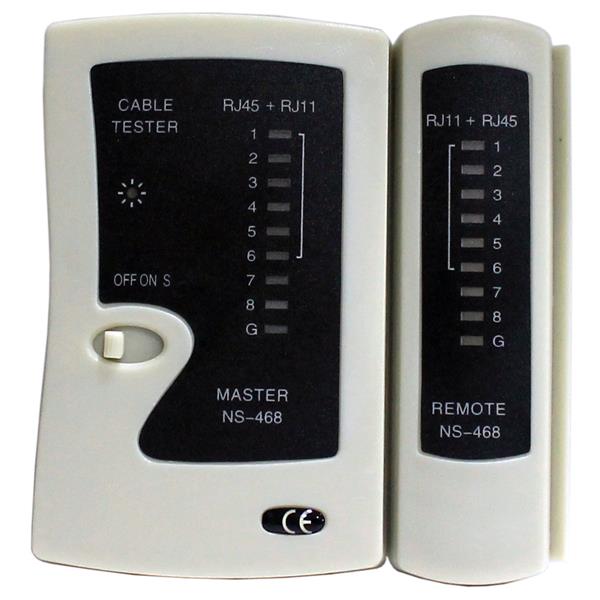 Testador de Continuidade/Sequência de Cabos RJ11, RJ12 e RJ45 Metaltex NS-468 32846 32846