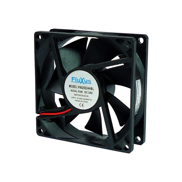 Microventilador Axial 80x80x25mm 24VCC Fluxus F8025D24HBL 24048 24048