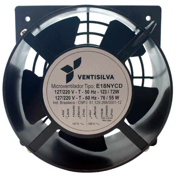 Microventilador Axial 186x186x102mm 127/220V Ventisilva E18 NYCD 27231 27231