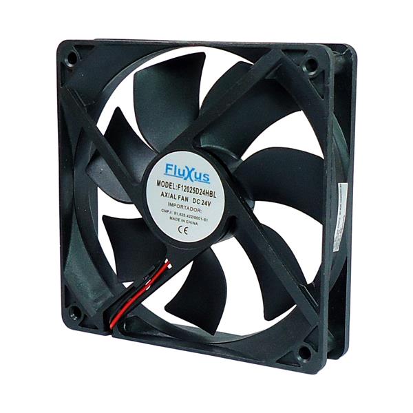 Microventilador Axial 120x120x25mm 24VCC Fluxus F12025D24HBL 24756 24756