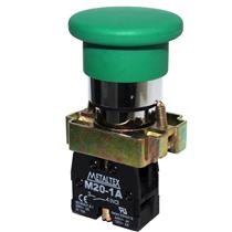 Botão de Comando Cogumelo Metaltex M20AMR-G-1A 34783 34783 