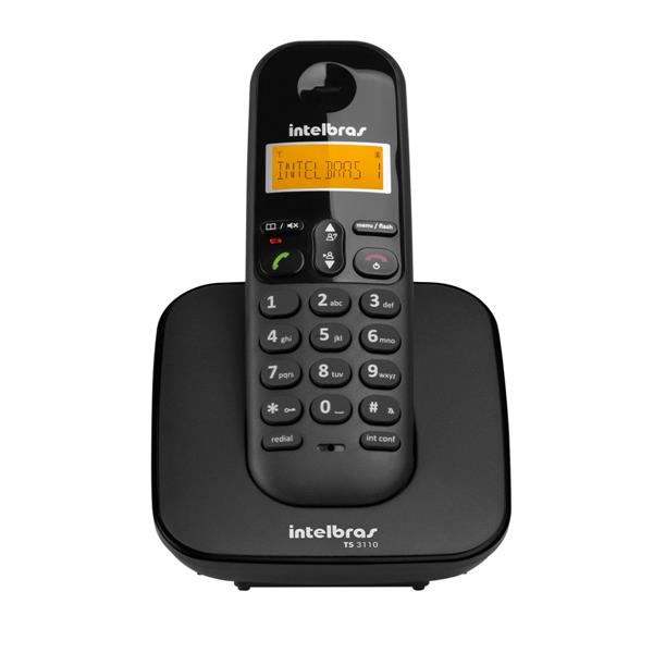 Telefone sem Fio com Identificador de Chamadas Intelbras TS-3110 Preto 35012 35012