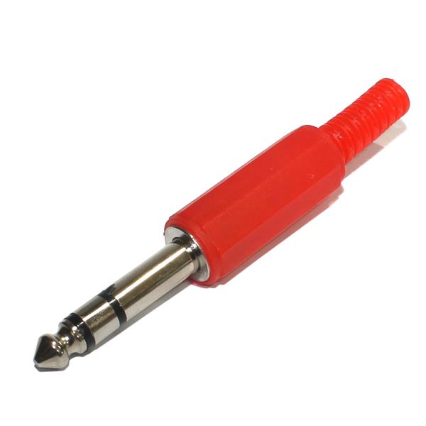 Plug P10 Stereo com Rabicho Vermelho 35074 35074