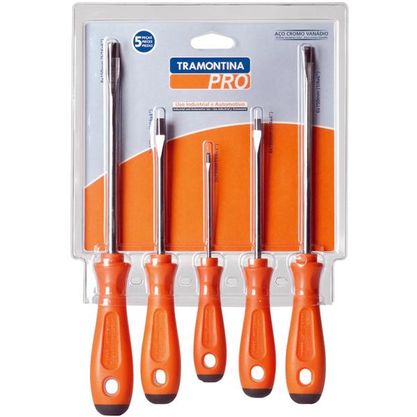 Jogo de Chaves de Fenda Twister 5 peças Tramontina Pro 44130/515 35128 35128