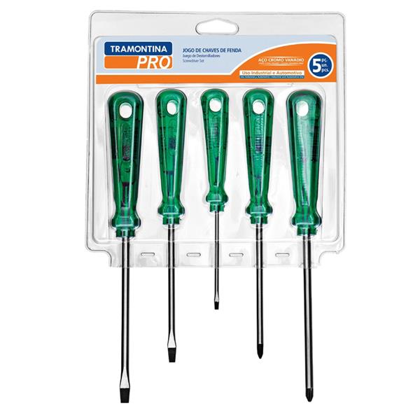 Jogo de Chaves de Fenda Easy Grip 5 peças Tramontina Pro 44110/505 35124 35124