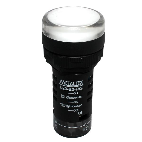 Sinaleiro LED 220V Metaltex L20-B2-RG 35221 35221