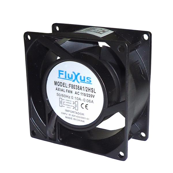 Microventilador Axial 80x80x38mm 110/220V Fluxus F8038A1/2HSL 35222 35222