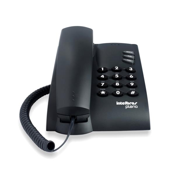 Telefone com Fio Intelbras Pleno Preto 100 ms 35279 35279