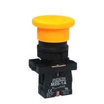 Botão de Comando Cogumelo Metaltex P20AMR-Y-1A 35392 35392 