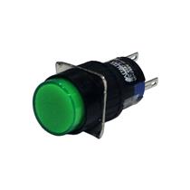 Botão de Comando Redondo com Retenção Iluminado Metaltex P16-IR2-G1 35401 35401