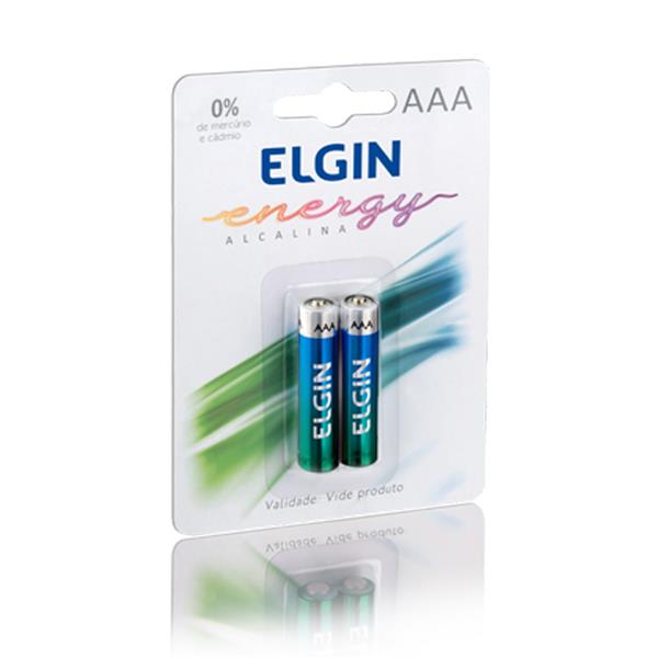 Pilha Alcalina AAA Elgin LR03 cartela com 2 unidades (82154) 35423 35423