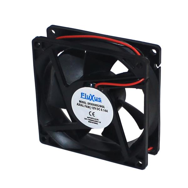 Microventilador Axial 80x80x25mm 12VCC Fluxus DF80X80X25HSL 35696 35696