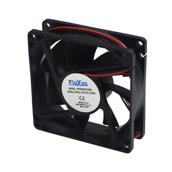 Microventilador Axial 80x80x25mm 24VCC Fluxus DF80X80X25HBL 35697 35697