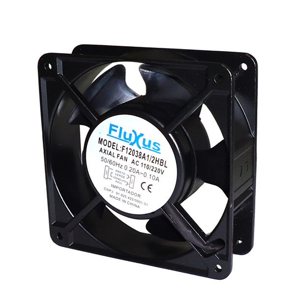 Microventilador Axial  120x120x38mm 110/220VCA Fluxus F12038A1/2HBL 35703 35703