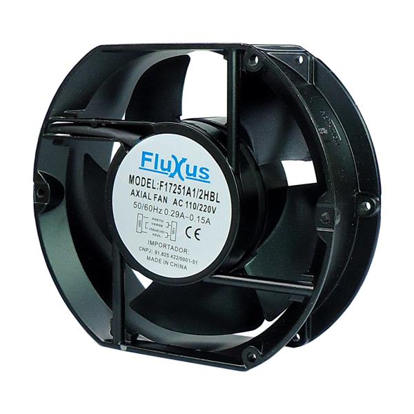 Microventilador Axial 172x150x51mm 110/220VCA Fluxus F17251A1/2HBL 35705 35705