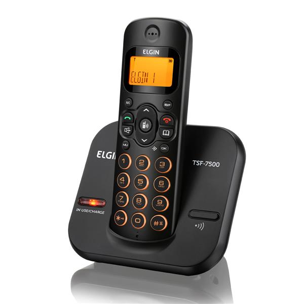 Telefone sem Fio Viva Voz com Identificador de Chamadas Elgin TSF-7500 Preto 35893 35893