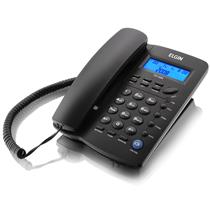 Telefone com Fio Viva Voz com Identificador de Chamadas Elgin TCF-3000 Preto 35894 35894 