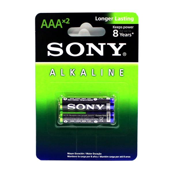 Pilha Alcalina AAA Sony LR03 cartela com 2 unidades 27982 27982