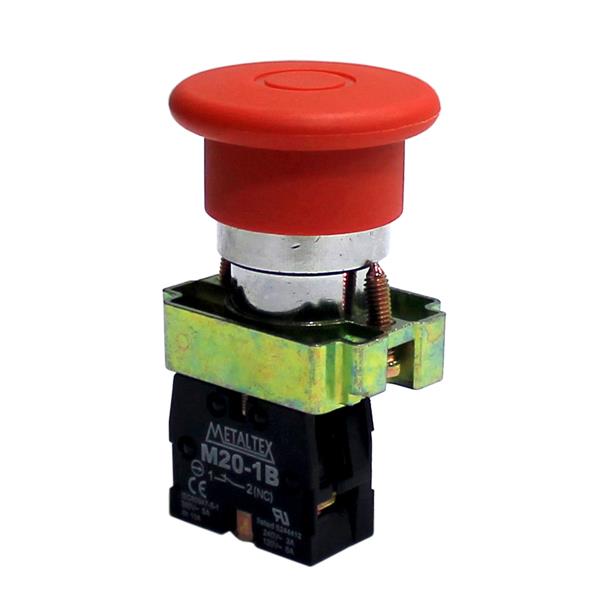 Botão de Emergência Puxa para Destravar Metaltex M20BER-R-1B 35962 35962