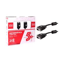 Cabo VGA + VGA com Filtro Preto 20M 5+ Chip Sce 018-7720 36283 36283