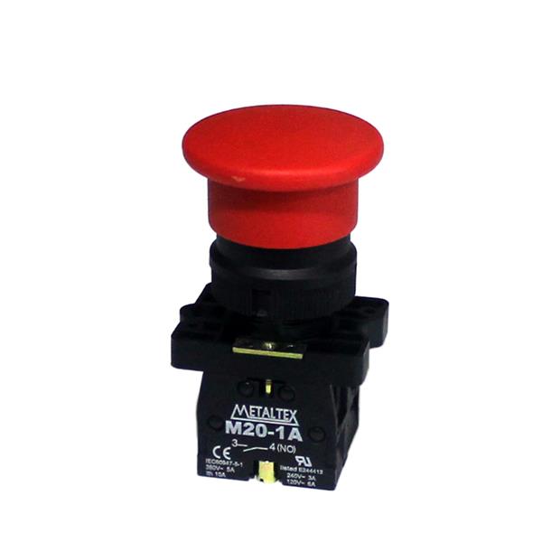 Botão de Comando Cogumelo Metaltex P20AMR-R-1C 36435 36435