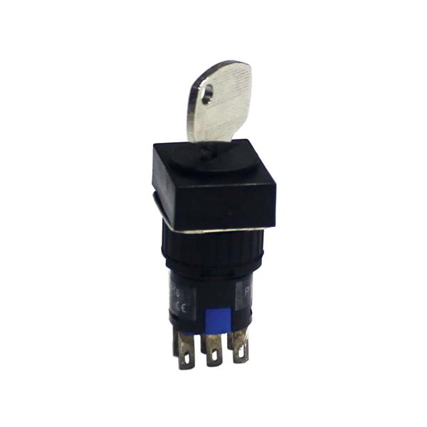 Chave Seletora Retangular 3 Posições Fixas com Chave Metaltex P16-K3L-B2 36510 36510