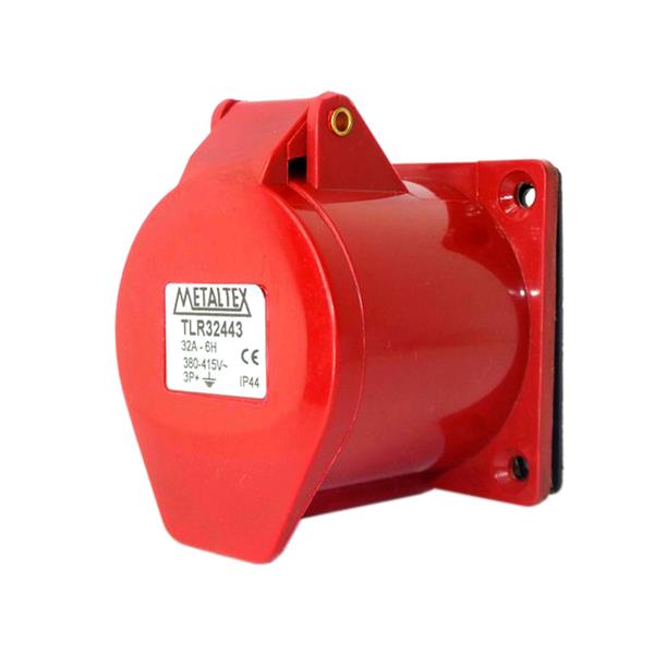 Tomada de Embutir Reta Industrial Metaltex TLR-32443 36629 36629