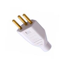 Plugue (2P+T) 10A 250V Cinza Fame 1729 36731 36731