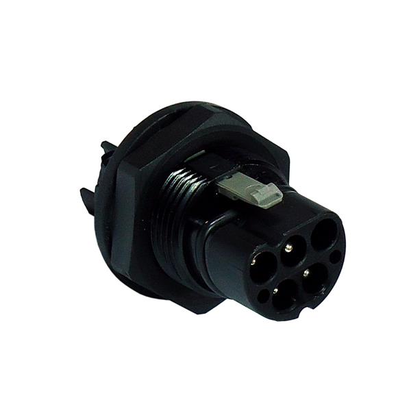 Conector Circular de Potência Macho 5 Vias M25 para Painel Wieland RST20I5S S1 M01V SW 96.052.5053.1 36842 36842