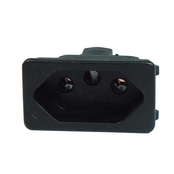 Tomada de Embutir 3 pinos 20A com Cabo de 150mm Preta TPA2-3E3F (14940) 36942 36942