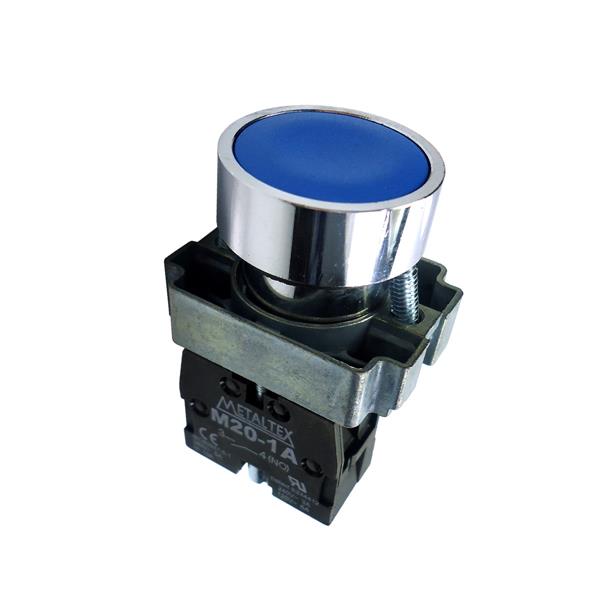 Botão de Comando Pulsante Metaltex M20AFR-BL-1A 37058 37058
