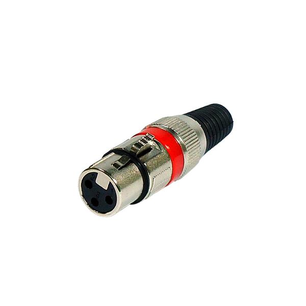 Conector Canon Fêmea Vermelho Q33BK 37062 37062