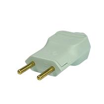 Plugue com Prensa Cabo 2P Ø 4,0mm 10A 250V Cinza Margirius PLD11-2 (17726) 37093 37093