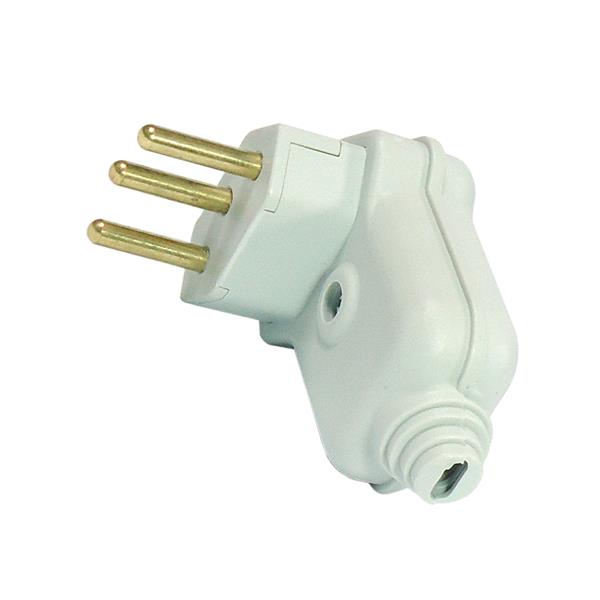 Plugue com Prensa Cabo (2P+T) Ø 4,0mm 10A 250V Cinza Margirius PLD10-3 (17720) 37097 37097