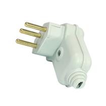 Plugue com Prensa Cabo (2P+T) Ø 4,0mm 10A 250V Cinza Margirius PLD10-3 (17720) 37097 37097