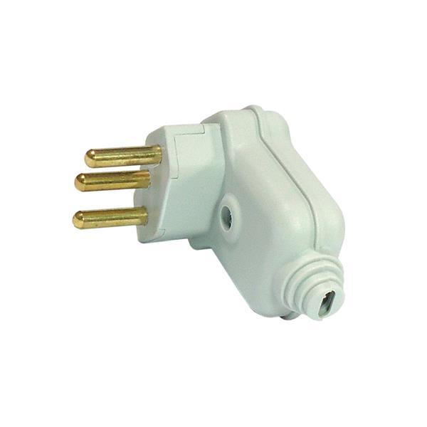 Plugue com Prensa Cabo (2P+T) Ø 4,8mm 20A 250V Cinza Margirius PLD8-3 (16598) 37099 37099
