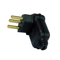 Plugue com Prensa Cabo (2P+T) Ø 4,8mm 20A 250V Preto Margirius PLD8-3 (16590) 37100 37100