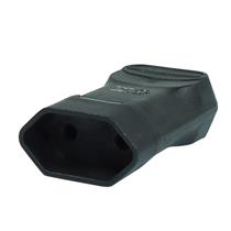 Plugue Fêmea com Prensa Cabo 2P Ø 4,0mm 10A 250V Preto Margirius TMD11-2 (18311) 37102 37102