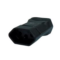 Plugue Fêmea com Prensa Cabo (2P+T) Ø 4,8mm 20A 250V Preto Margirius TMD2-3 (15035) 37106 37106