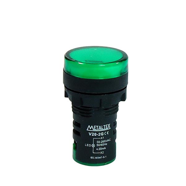 Voltímetro Digital 22mm Metaltex V20-2G 37139 37139