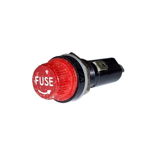 Porta Fusível Vermelho para Painel 6X32 Fluxus FH-102-630-RC 37280 37280