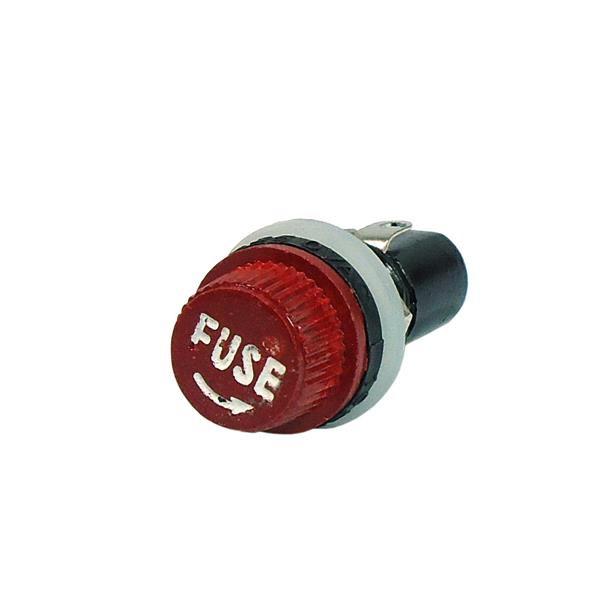 Porta Fusível Vermelho para Painel 5X20 Fluxus BLX-101-520-RC 37305 37305
