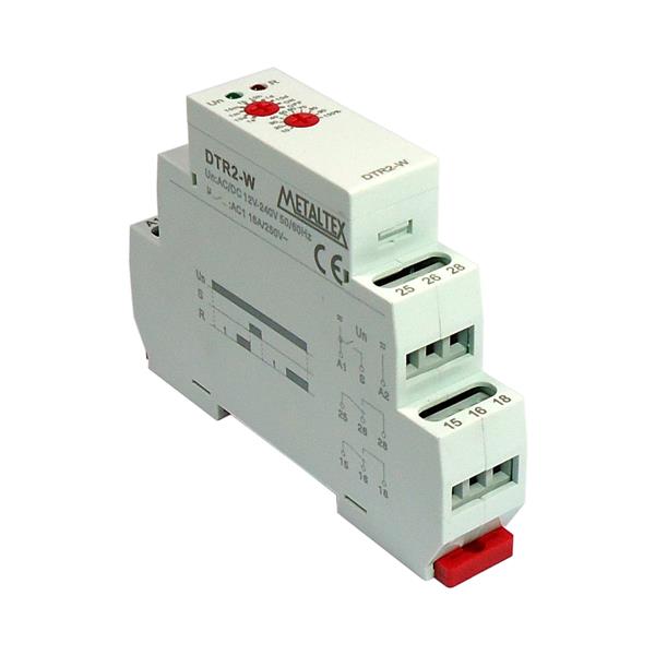 Temporizador On-Delay Metaltex DTR2-W 12-240VCA/CC 37391 37391