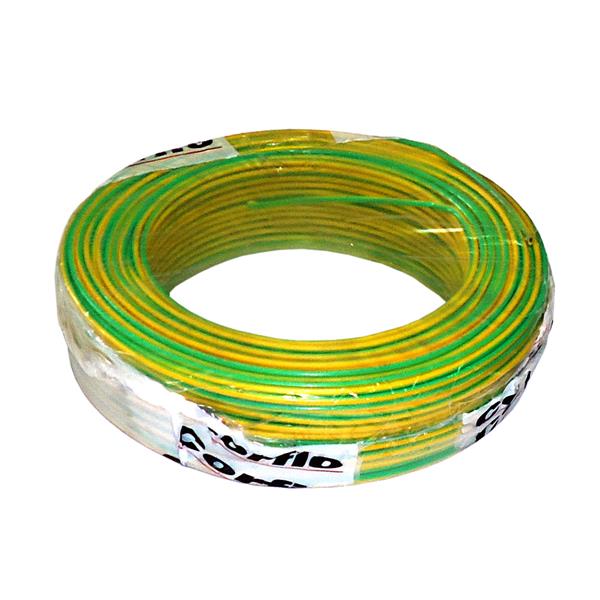 Cabo Flex Antichama 750V BWF 1,00mm² Verde/Amarelo Corfio rolo com 200 mts 37643 37643
